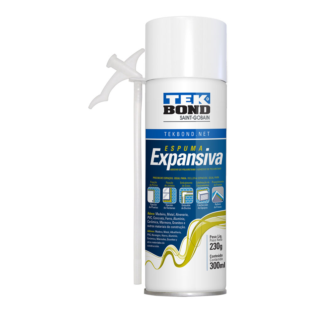 Espuma de Poliuretano TEK BOND AZUL en aerosol - 300ML/230GR