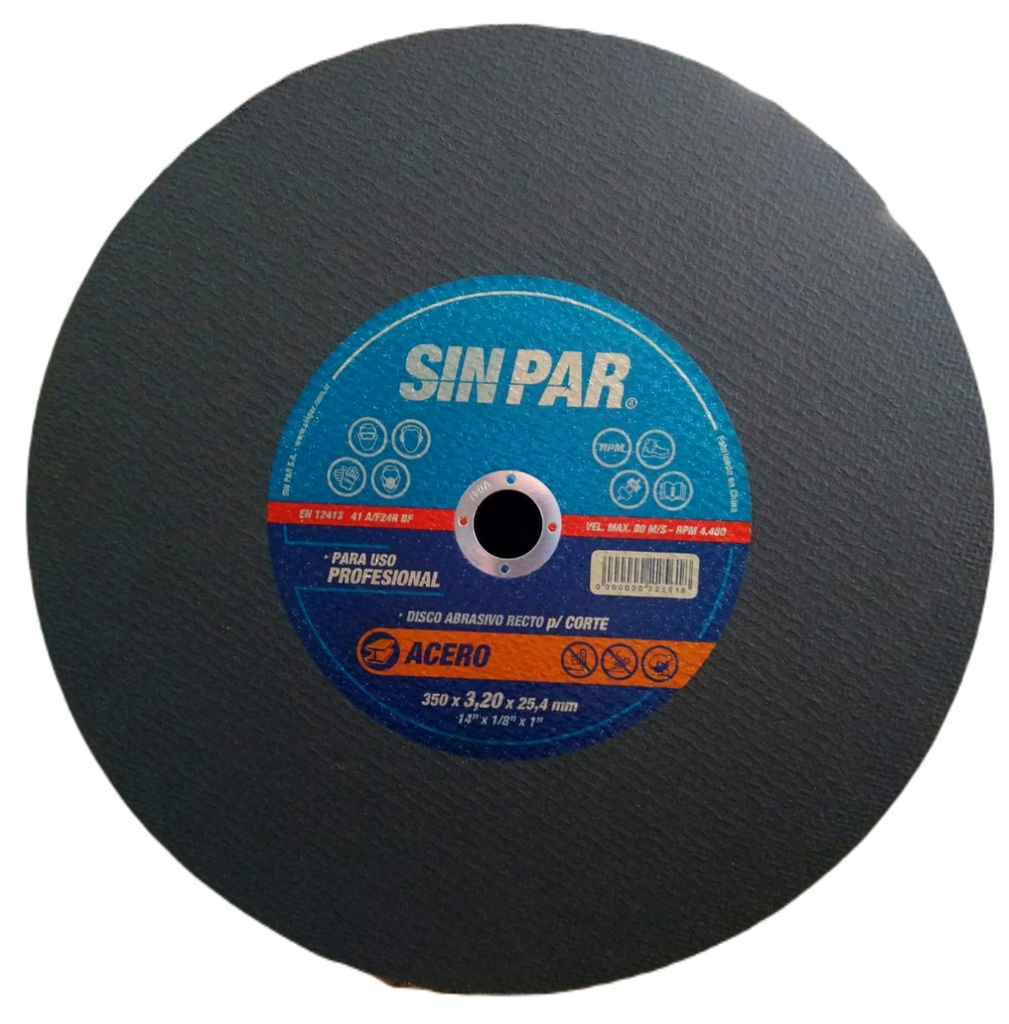 DISCO DE CORTE SINPAR PLANO 350X3.2X25.4