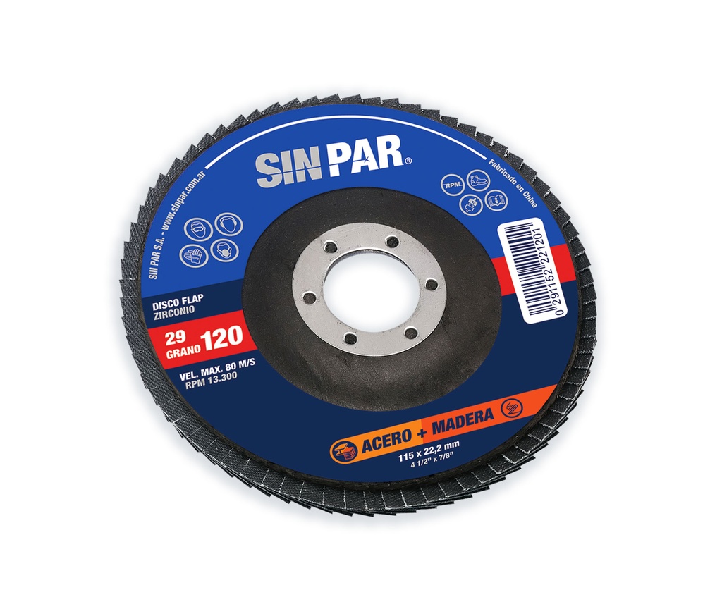 DISCO FLAP SINPAR 115 G60 O/Z (10)