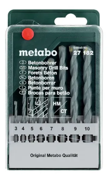 ESTUCHE MECHAS HORMIGON METABO CLASSIC 8 Pzas