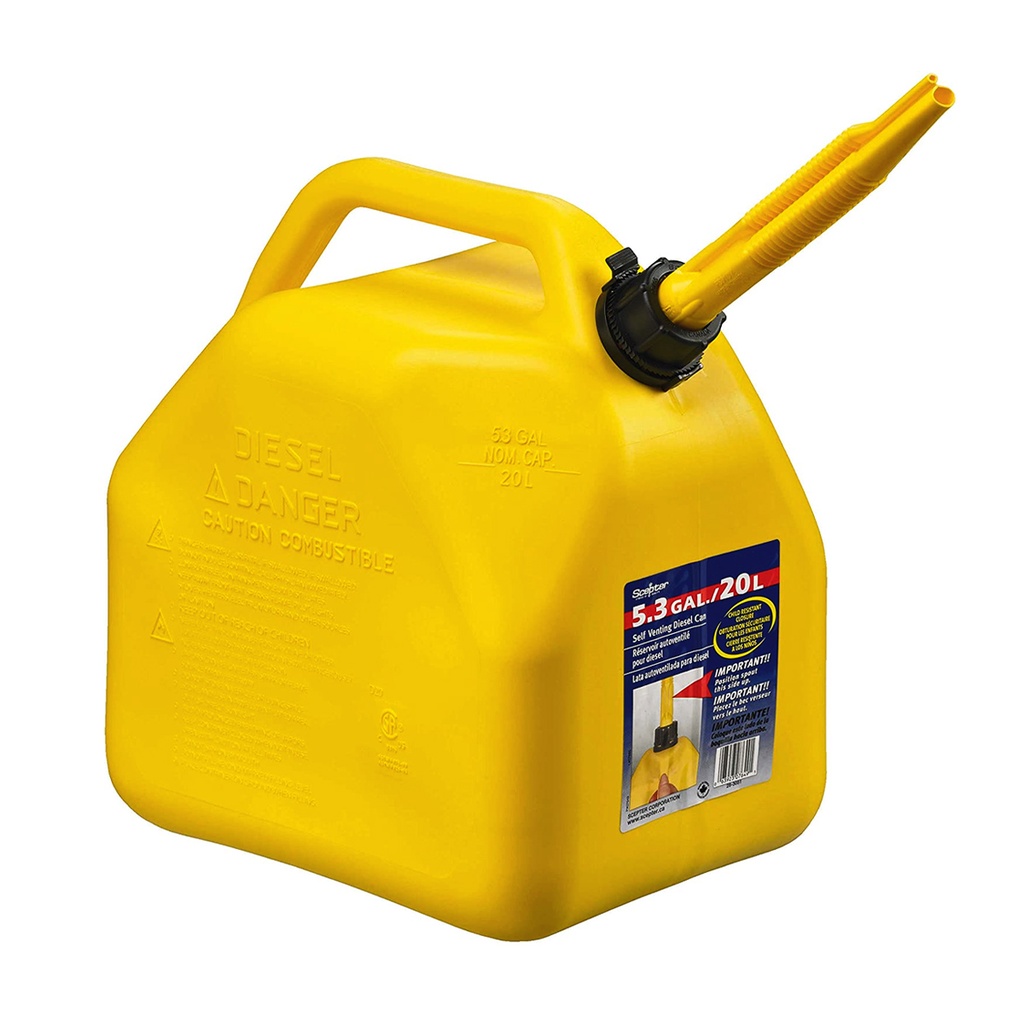 BIDON DE PLASTICO SCEPTER 20 LITROS AMARILLO