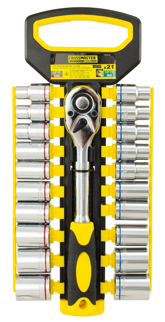 SET BOCALLAVE HEX 1/2' 21PC mm/SAE