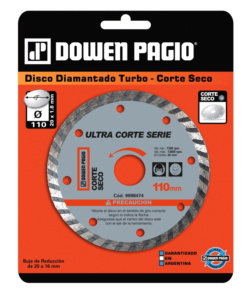 DISCO DIAMAN TURBO 110x20x2.0mm DP