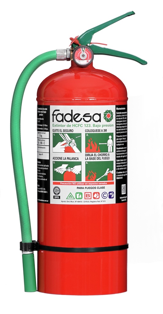 MATAFUEGO FADESA HCFC 123 X 5 KG