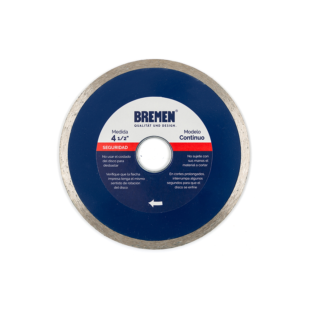 DISCO DIAM. BREMEN® 4-½' Humedo (CONTINUO)