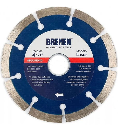 DISCO DIAM. BREMEN® 4-½' Seco (LASER)