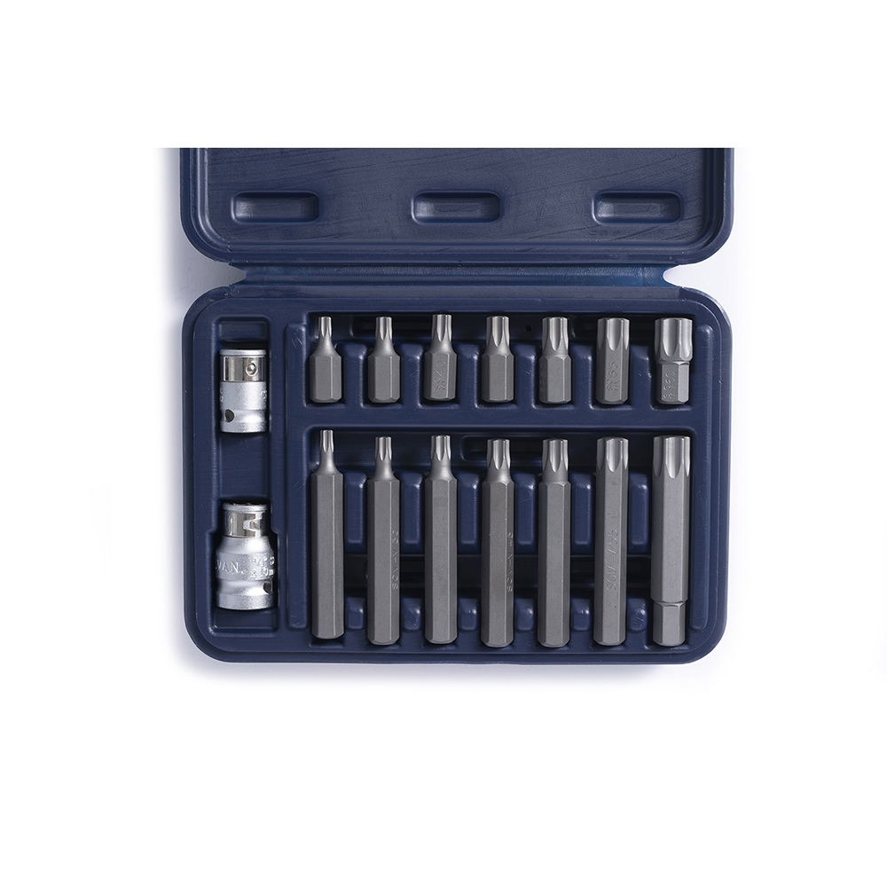 JUEGO PUNTAS TORX x 16 Pzs BREMEN® (Acero S2)