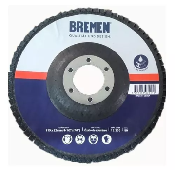 DISCO FLAP BREMEN 4-1/2' Oxido de Al (G60) (X10)