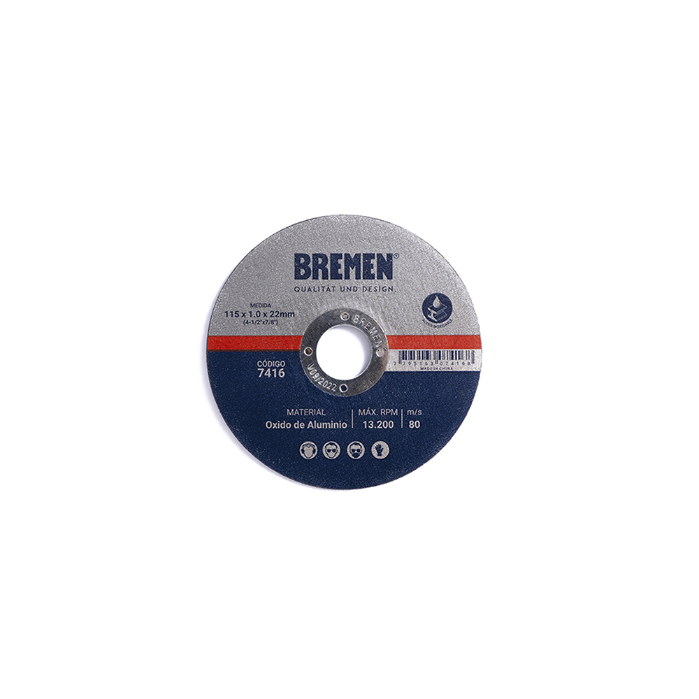 DISCO DE CORTE BREMEN® (115x1.0x22mm) OA (X25)