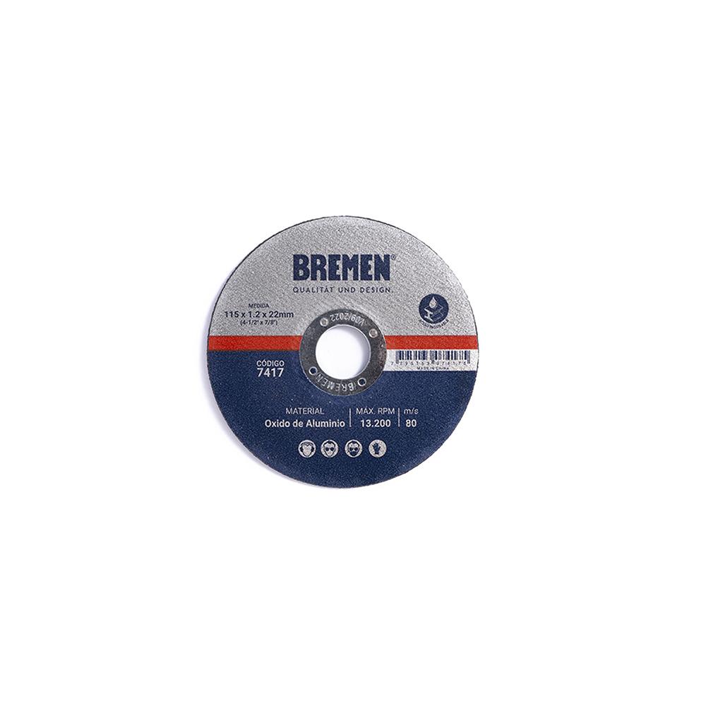 DISCO DE CORTE BREMEN® (115x1.2x22mm) OA (X25)