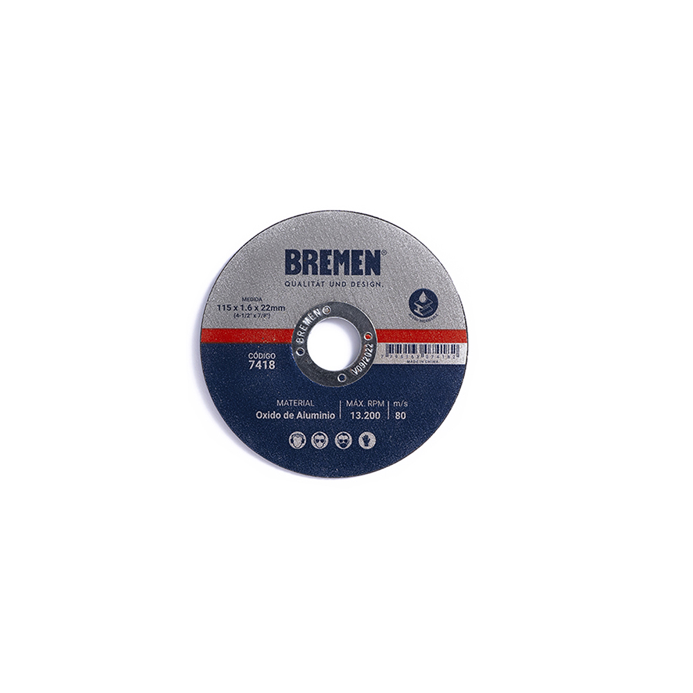 DISCO DE CORTE BREMEN® (115x1.6x22mm) OA (X25)