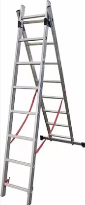 ESCALERA ALUM. EXTENSIBLE DOBLE 10 ESCALONES