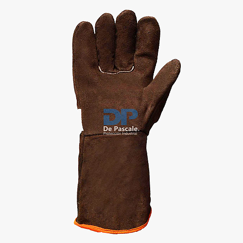 Guante soldador Marron DP Forrado y Costura Kevlar. Talle 10