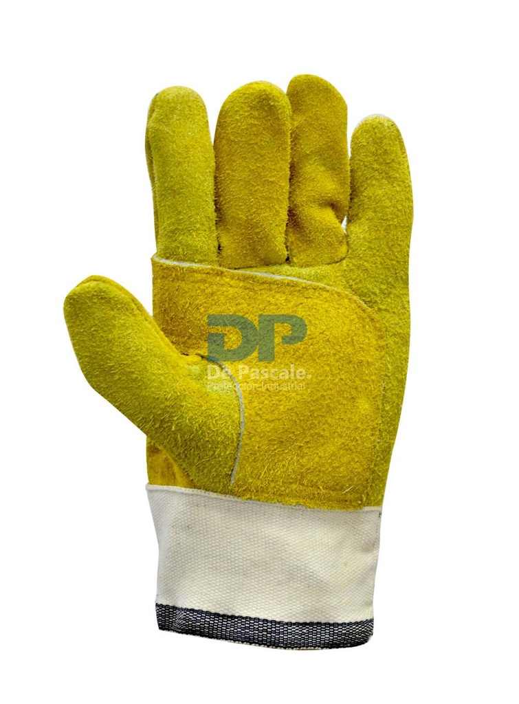 Guante Descarne Amarillo Puño Tejido DP Talle 10