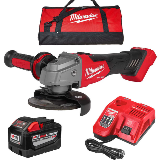 KIT AMOLADORA MILWAUKEE M18 4.1/2 INT.PALETA+CARG