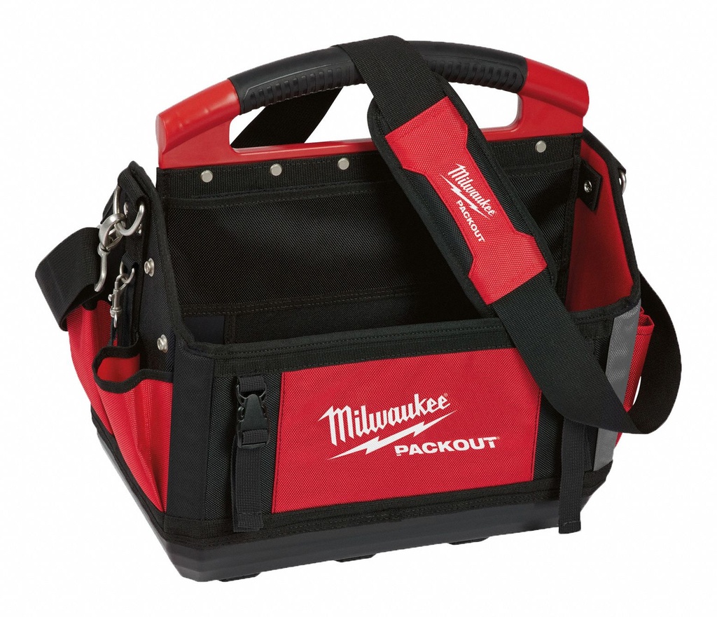 BOLSO ABIERTO PACKOUT MILWAUKEE  15&quot; LONA 31 ALOJAMIENTOS C/BASE RIGIDA