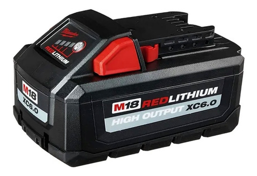 Bateria Milwaukee 18v 6ah M18 Xc6.0 Red Lithium 4811-1865