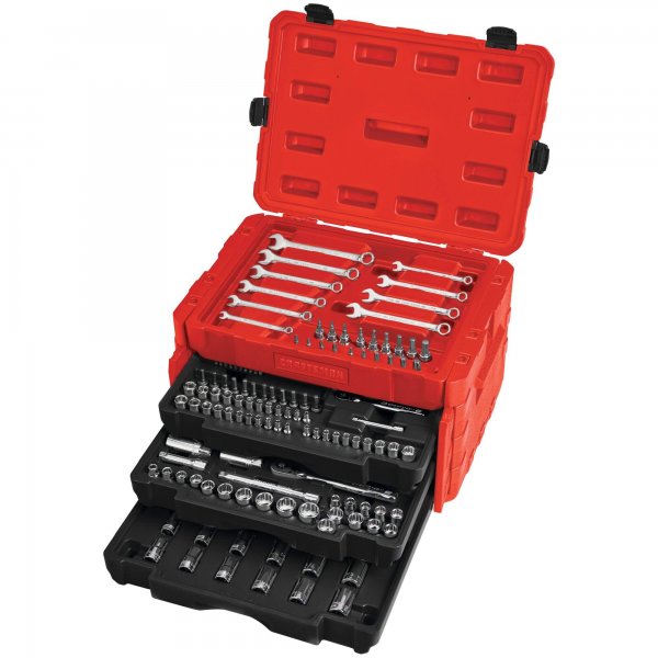 Set Maletín 268 Pzs CRAFTSMAN 1/4&quot;-3/8&quot;-1/2&quot;, Caja plástica con tres bandejas