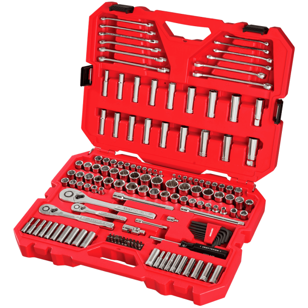 Set maletín 159 Piezas CRAFTSMAN 1/4&quot;-3/8&quot;-1/2&quot;