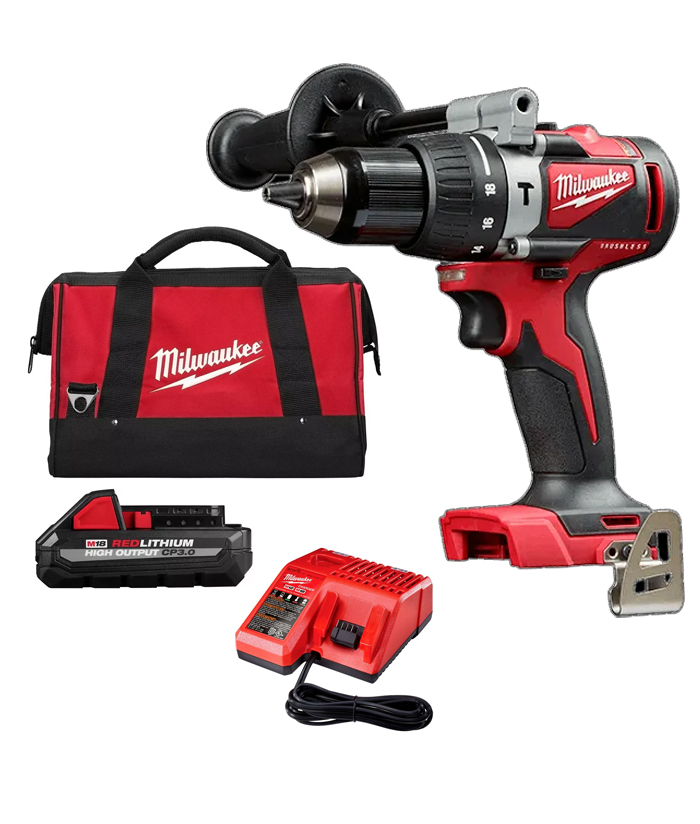 TALADRO ATORNILLADOR PERCUTOR MILWAUKEE  M18 290220 + 1 BATERIA1 48111835 + 1 CARGADOR 481959A + 1 BOLSO 48553490