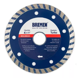 [BRE4527] DISCO DIAM. BREMEN® 4-½' Combinado (TURBO)