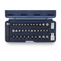 [BRE5331] JUEGO PUNTAS Torx/Allen/Ribe/Multi-Estria x 37 Pzs