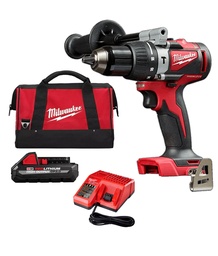 [2902-159AX] TALADRO ATORNILLADOR PERCUTOR MILWAUKEE  M18 290220 + 1 BATERIA1 48111835 + 1 CARGADOR 481959A + 1 BOLSO 48553490